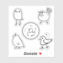 Rot Zeichnend Vogelschutzaufkleber