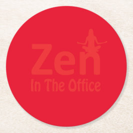 Rot-Zen-Blume Papier Untersetzer