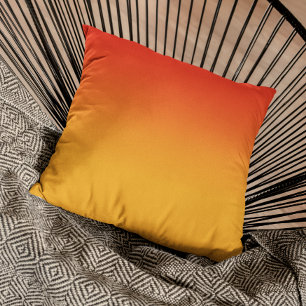 Rot zu Orange Farbverlauf Ombre-Verblassung Kissen