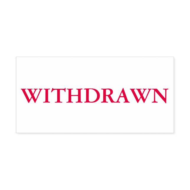 Rot zurückgezogen permastempel (Design)