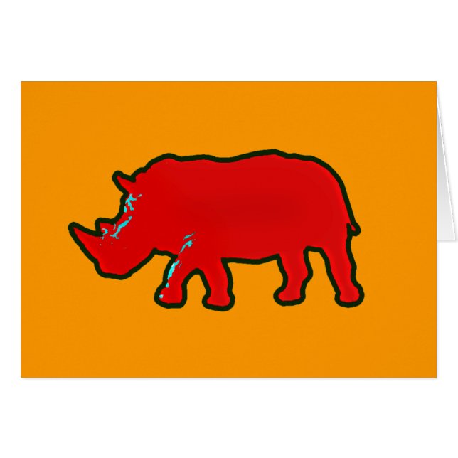 Rotafrikanischer Rhinocerus (Vorderseite (Horizontal))