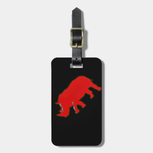 Rotafrikanischer Rhinocerus Gepäckanhänger