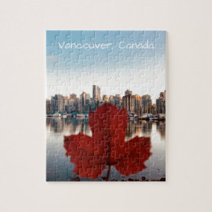 Rotahorn-Blatt-Skyline Vancouvers Kanada Puzzle