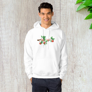 Rotapfelbaumzweig Frische Früchte und grüne Blätte Hoodie