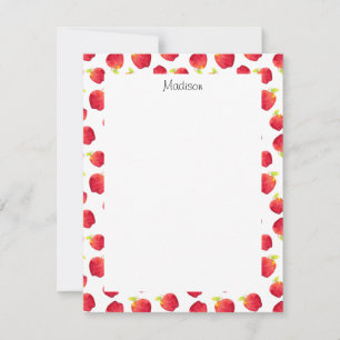 Rotapfelmuster Mitteilungskarte