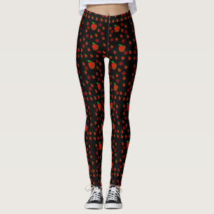 Rotapfelstrumpfhosen, Leggings-Schwarz Leggings