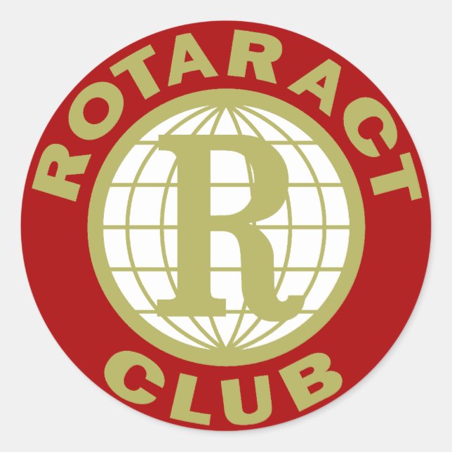 Rotaract-Logo Runder Aufkleber (Vorderseite)