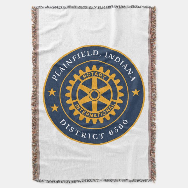 Rotary Club Plainfield Wurfdecke Decke (Vorderseite Vertikal)