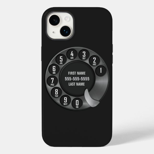 Rotary Dial Phone Black Case-Mate iPhone Hülle (Rückseite)