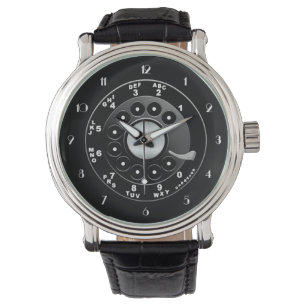 Rotary Dial Retro Armbanduhr