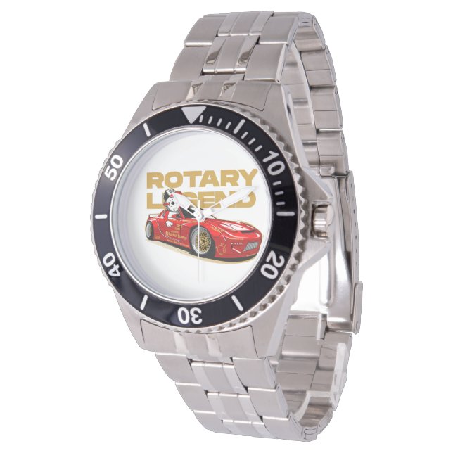 ROTARY LEGEND ANIME STIL ROTARY RACING ARMBANDUHR (Schrägansicht)