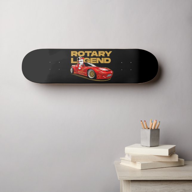 ROTARY LEGEND ANIME STIL ROTARY RACING SKATEBOARD (Wandkunst (Horz))