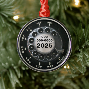 Rotary Phone Dial Ornament Aus Metall
