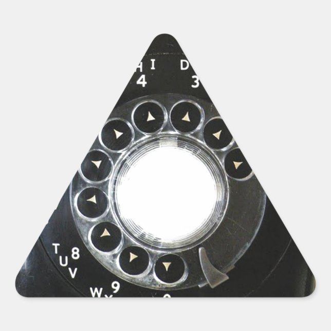 Rotary Phone Dreieckiger Aufkleber (Vorderseite)