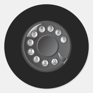 Rotary Phone Halloween Dial Telefon Runder Aufkleber