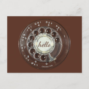 Rotary Phone Look Postkarte