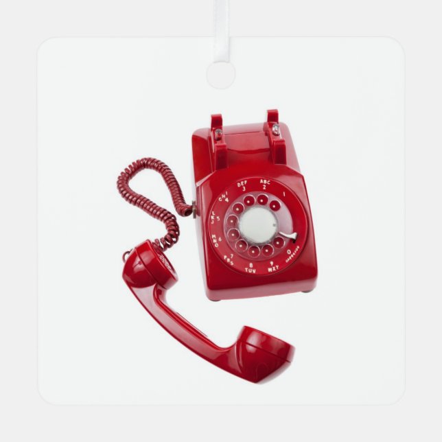 Rotary-Telefon Ornament Aus Metall (Vorderseite)