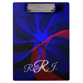 Rotating Blue Accent Geometric Clipboard Klemmbrett