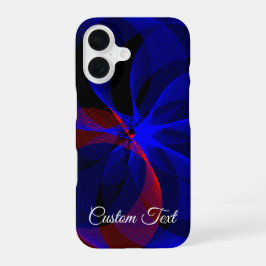 Rotating Blue Accent Geometric iPhone 16 Case iPhone 16 Hülle