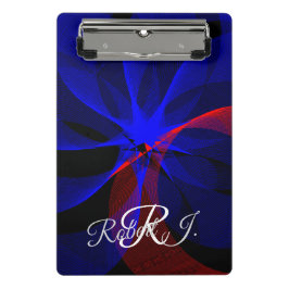 Rotating Blue Accent Geometric Mini Clipboard Klemmbrett