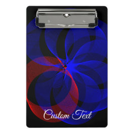 Rotating Blue Accent Geometric Mini Clipboard Mini Klemmbrett