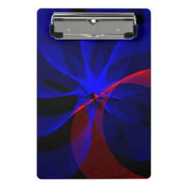 Rotating Blue Accent Geometric Mini Clipboard Mini Klemmbrett