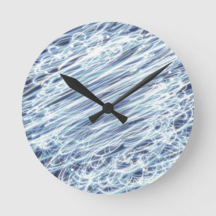 Rotating Lights 5 Runde Wanduhr