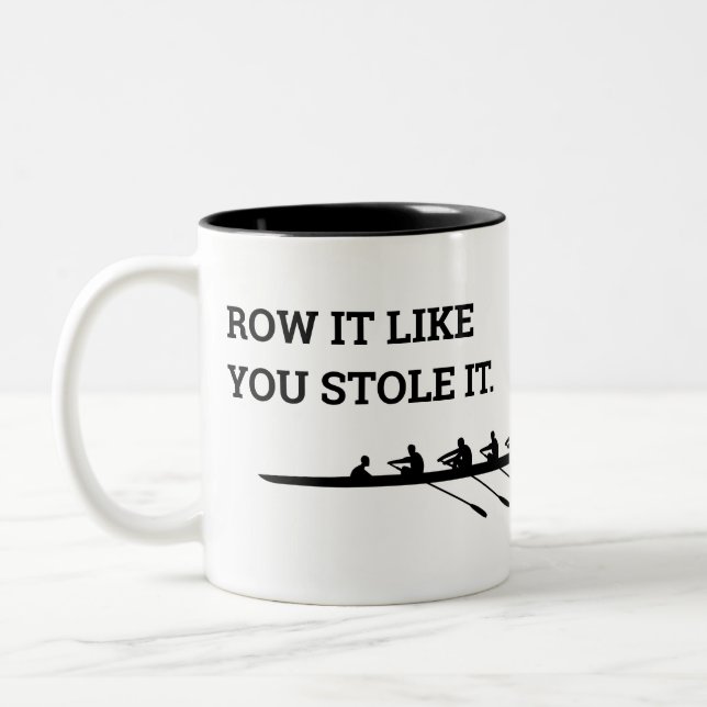 Rotation Crew Zitat Personalisiertes Wetter Zweifarbige Tasse (Links)
