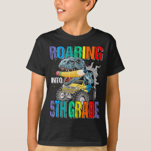 Rotation in 5th Grade Monster Truck Dinosaurier Bo T-Shirt