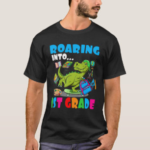 Rotation in Dinosaurier der ersten Klasse Kinder z T-Shirt