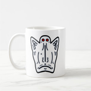 Rotäugige spitze Ohren vampirähnliche Kreatur Kaffeetasse