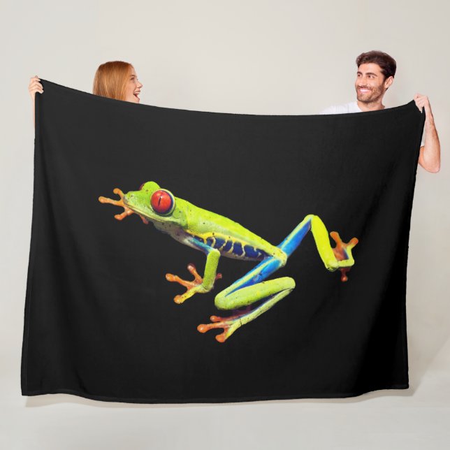 Rotäugiger Gemalter Laubfrosch  Fleecedecke (Beispiel)