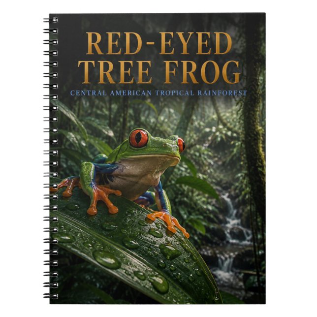 Rotaugiger Laubfrosch Regenwald TIERE Notizblock (Vorderseite)
