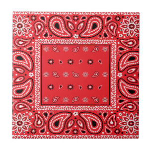 Rotbandana paisley bandanas Rap Hip Hop Fliese