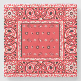 Rotbandana paisley bandanas Rap Hip Hop Steinuntersetzer