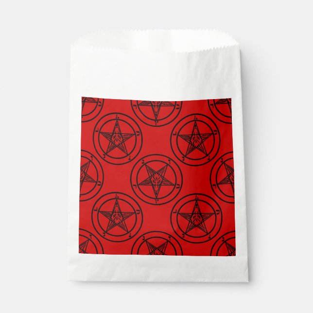 Rotbarsch-Pentagramm-halloween Geschenktütchen (Vorderseite)