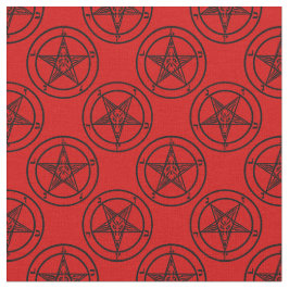 Rotbarsch-Pentagramm-halloween Stoff