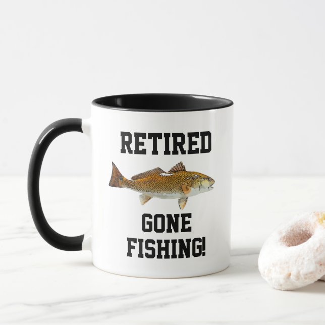 Rotbarsch-Rotbarsch-Fisch Tasse (Mit Donut)