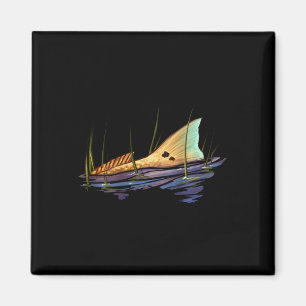 Rotbarsch-Schwanz Roter Trommler Fisch-Shirt Rotba Magnet