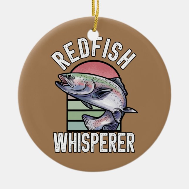 Rotbarsch Whisperer Fisherman Fish Fish Keramik Ornament (Vorne)