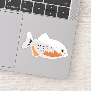 Rotbauch-Piranha-Fisch Aufkleber