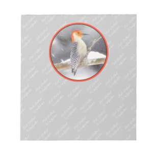 Rotbauchspecht Malerei Originale Vogelkunst Notizblock