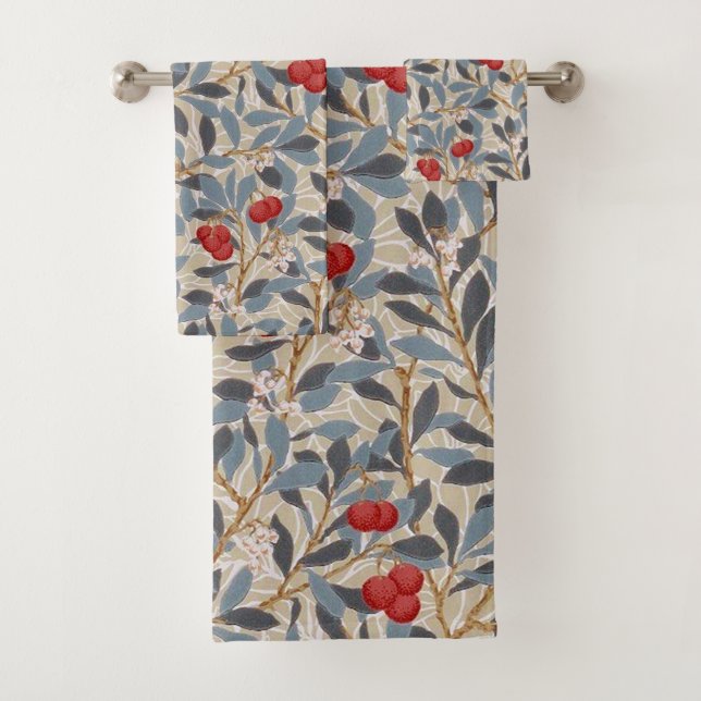 Rotbeerbaum, William Morris Badhandtuch Set (Insitu)