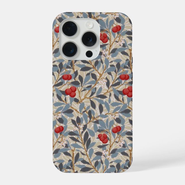 Rotbeerbaum, William Morris iPhone Hülle (Rückseite)