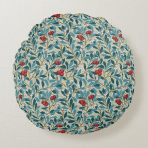 Rotbeerbaum, William Morris Rundes Kissen