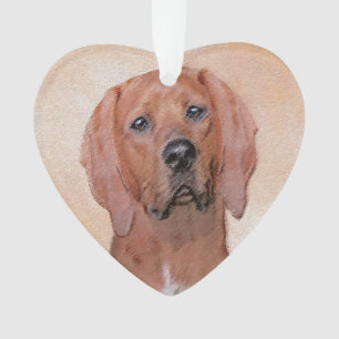 Rotbein-Innenmalerei - Niedliche Original Hundkuns Ornament