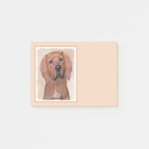 Rotbein-Innenmalerei - Niedliche Original Hundkuns Post-it Klebezettel
