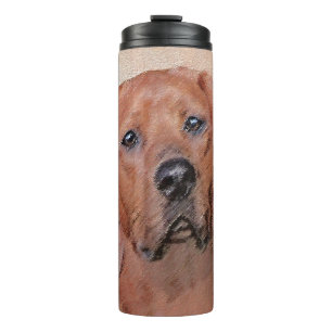 Rotbein-Innenmalerei - Niedliche Original Hundkuns Thermosbecher