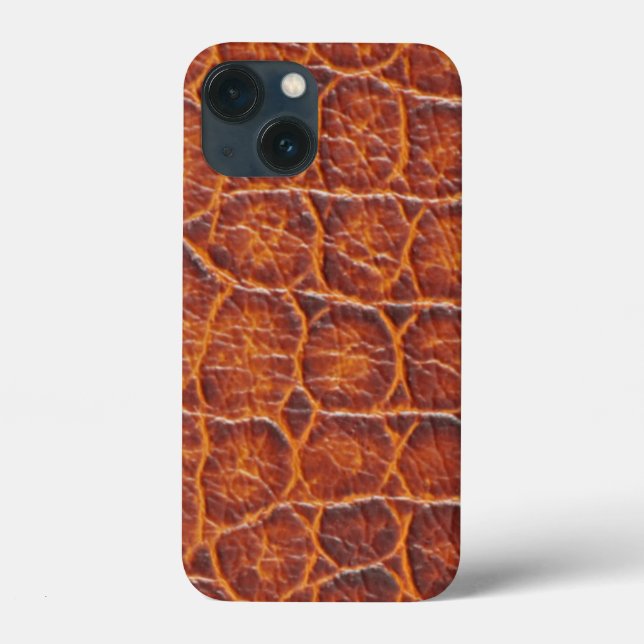 Rotbraune Alligator-Skin Case-Mate iPhone Hülle (Rückseite)