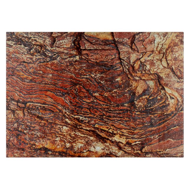 Rotbraune Rock Textur Schneidebrett (Vorderseite)
